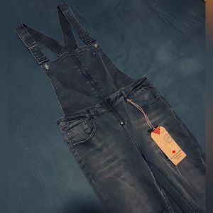 Black/Gray Denim Overall (Size Medium) - Women